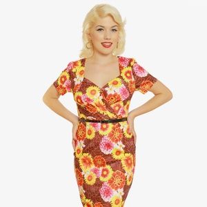 lindy bop gabriella burgundy1950s pencil dress